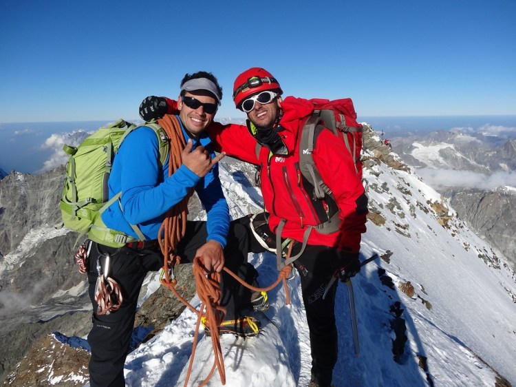 Con Seb en la cima del Cervino