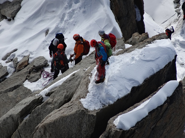 Aiguille du Midi Vistas con Cordada