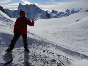 Delante de la Arista, detras el Cervino 