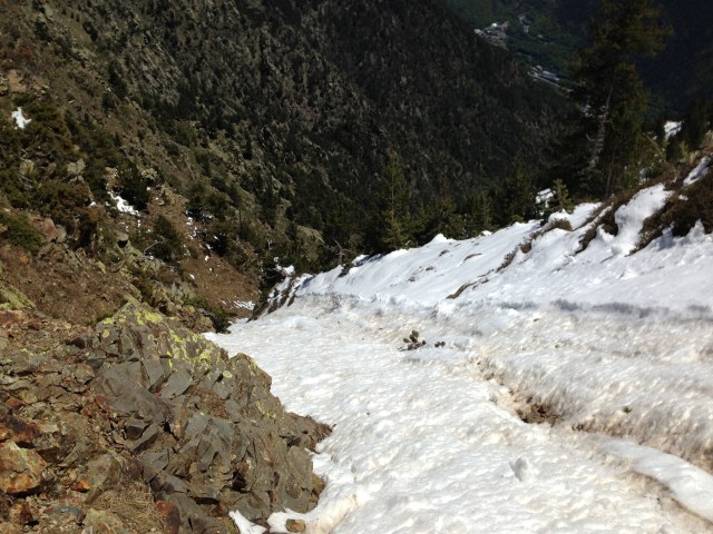 La canal de bajada del Bony de la Pica