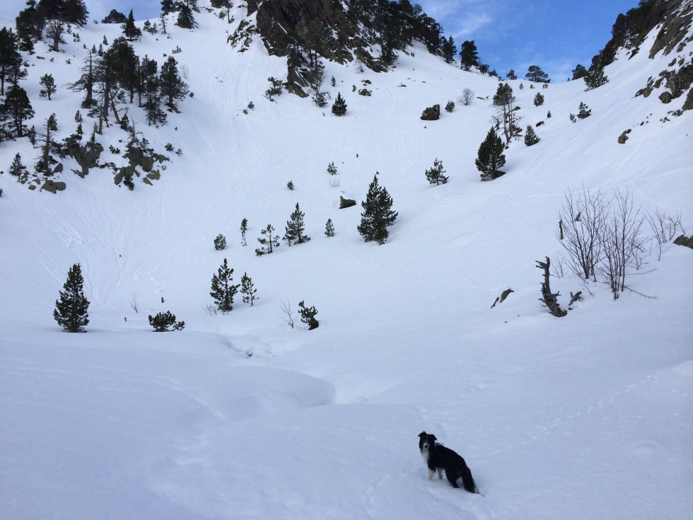 Camino del Comapedrosa detras de la cascada